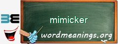WordMeaning blackboard for mimicker